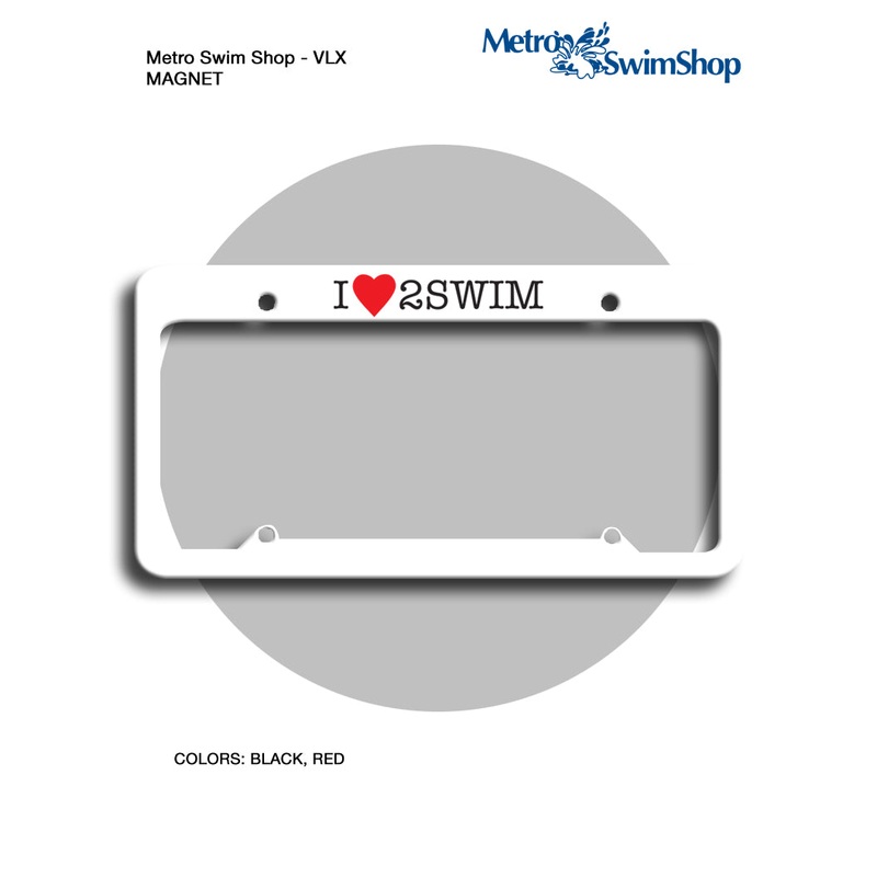GENERIC I LOVE 2 SWIM License Plate Frame