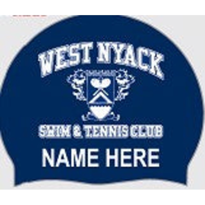 West Nyack Swim Club - PERSONALIZED Team Silicone Swim Cap
