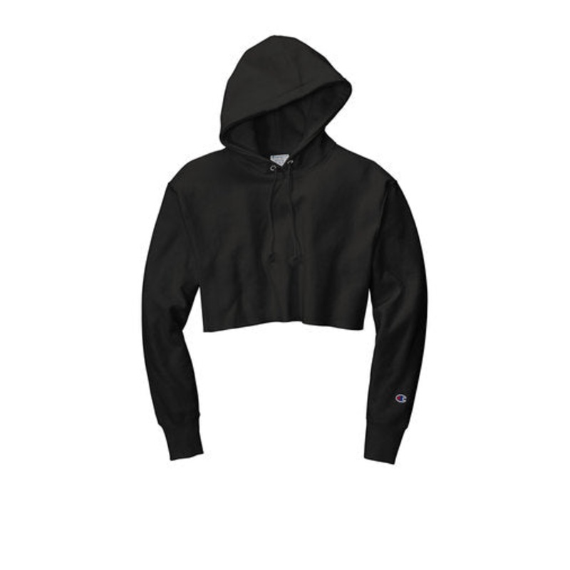 Champion Women39s Reverse Weave  Cropped CutOff Hooded Sweatshirt