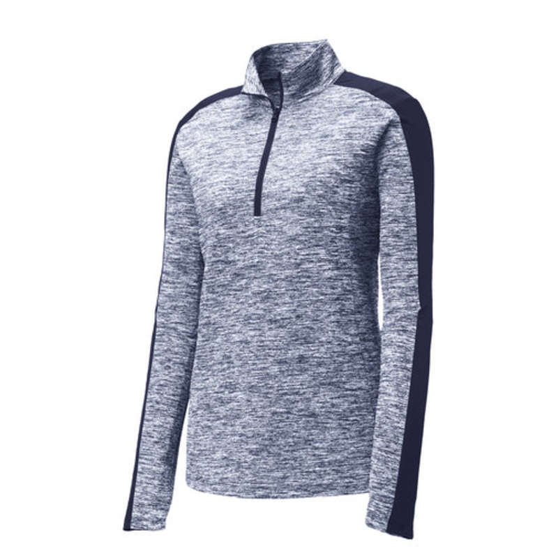 DVS_Sport-Tek Ladies PosiCharge Electric Heather Colorblock 1/4-Zip Pullover