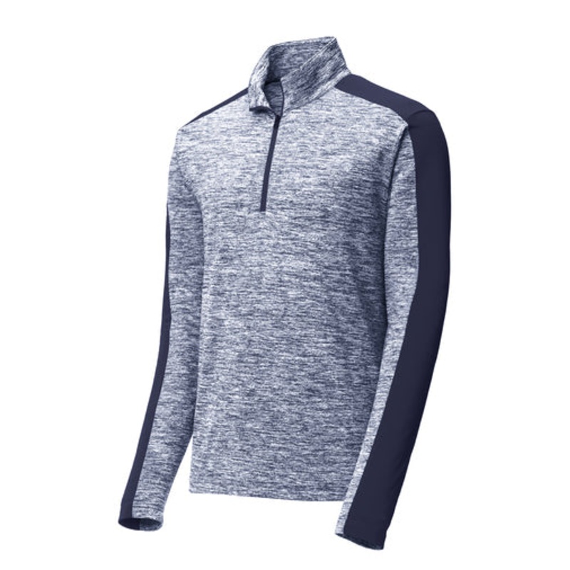 DVS_Sport-Tek PosiCharge Electric Heather Colorblock 1/4-Zip Pullover