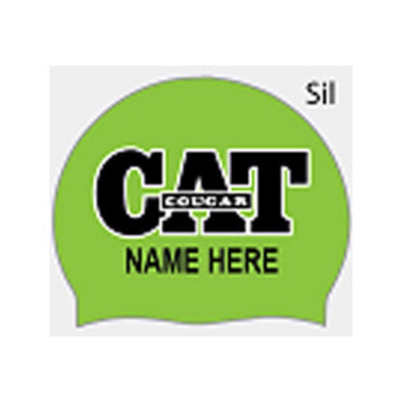 Cougar Aquatic Team -Personalized Long Hair Silicone Caps