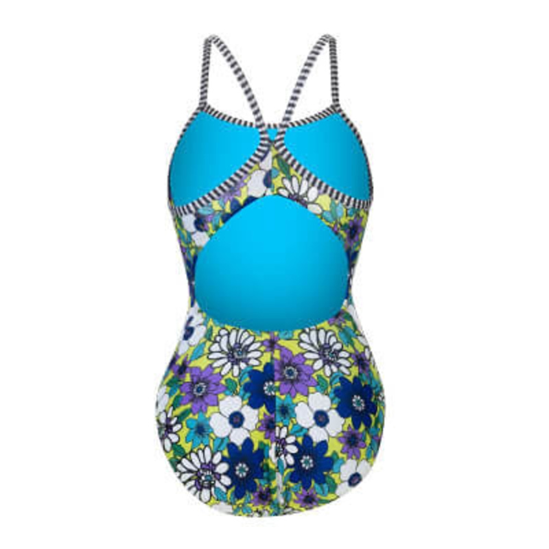 DOLFIN Women's Uglies Floral Pop V-Back One Piece Swimsuit
