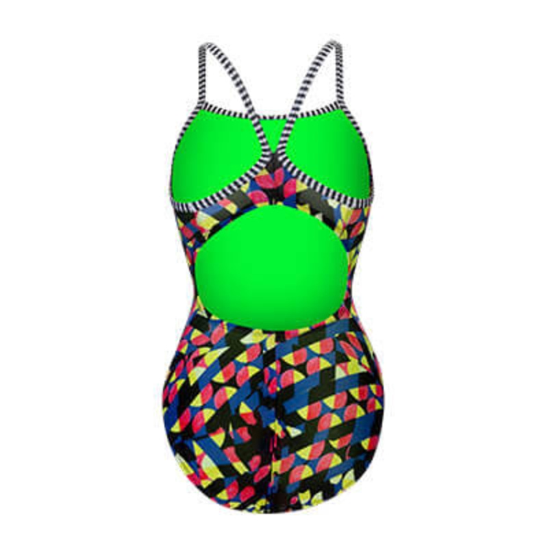 DOLFIN Women's Uglies Gamescape V-Back One Piece Swimsuit