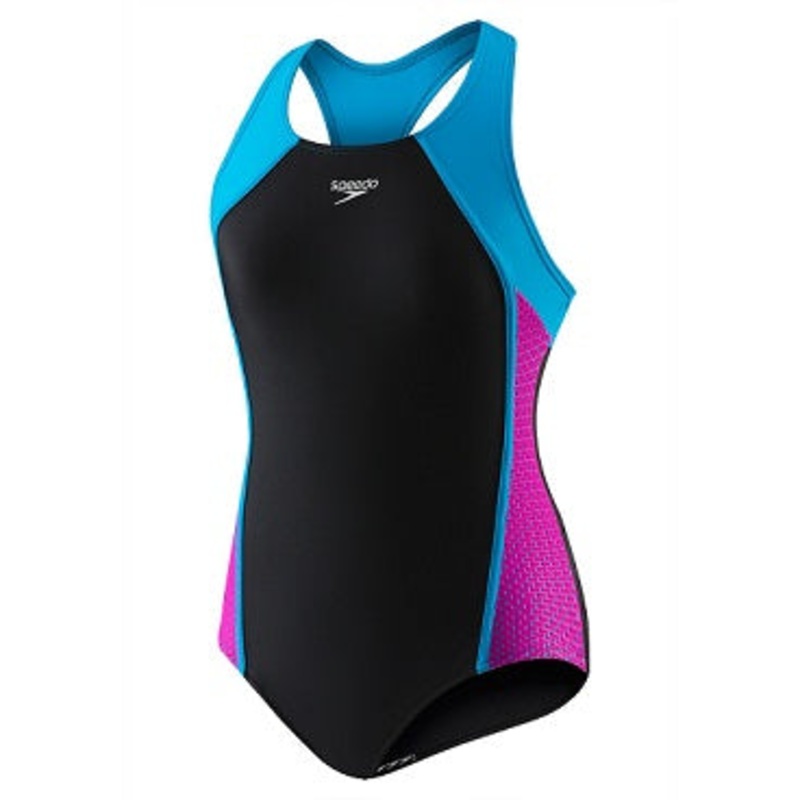SPEEDO Girls Mesh Splice Thick Strap