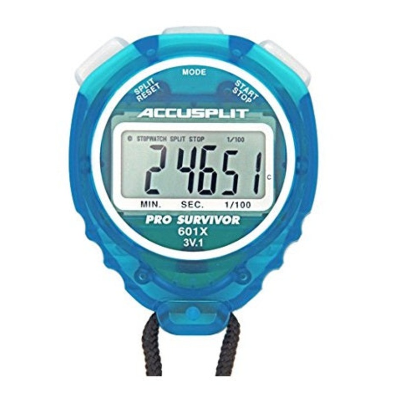 ACCUSPLIT Pro Survivor Stopwatch with Aqua (translucent blue) Case