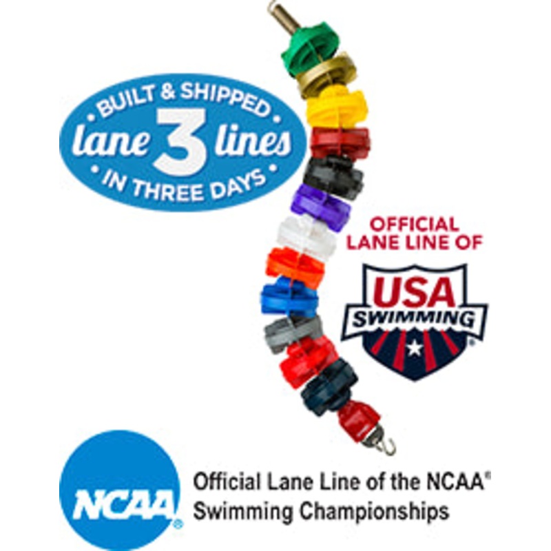 COMPETITIVE RACING LANE LINES - 6 INCH 25M GOLD MEDAL LINE