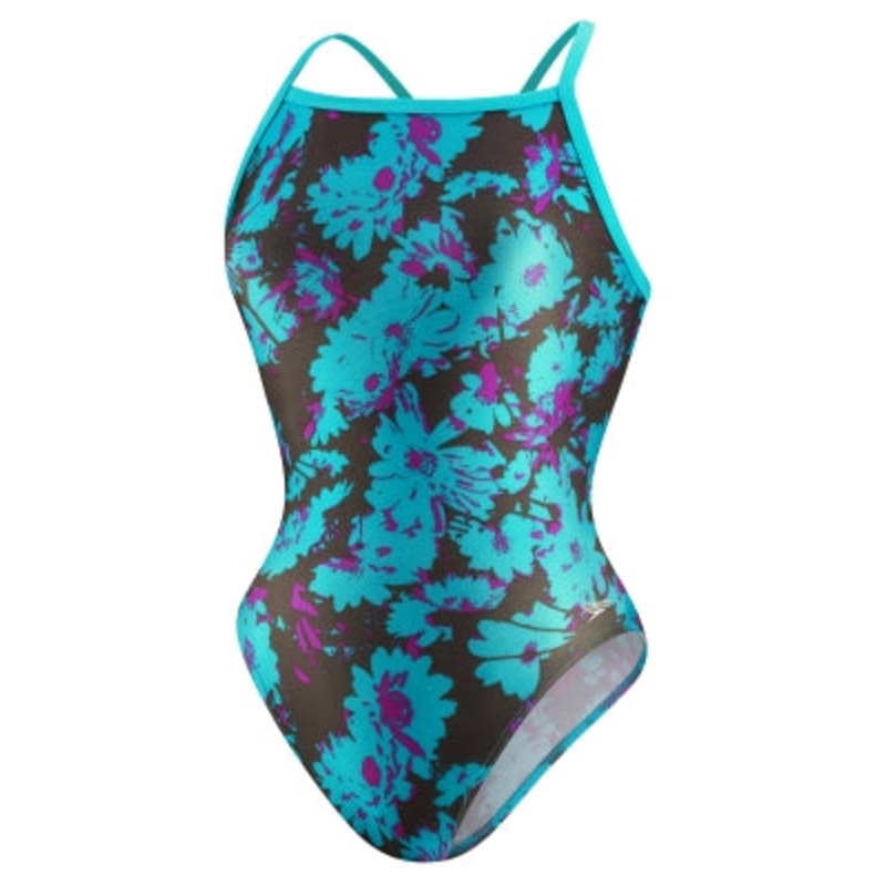 SPEEDO Graphic Daisy Flyback Poly Spandex