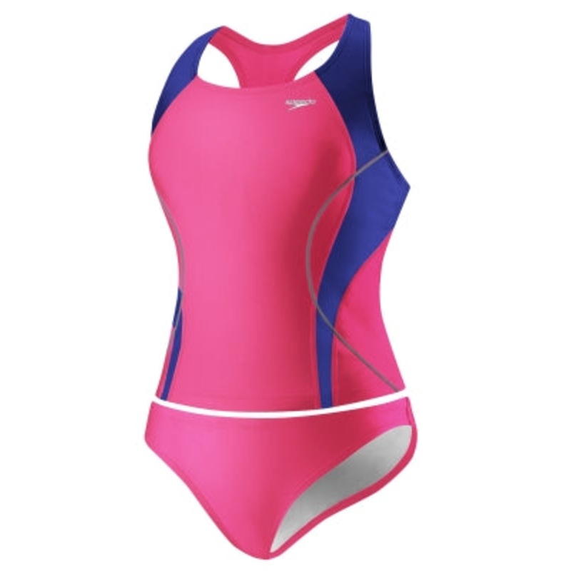SPEEDO Optik Splice Tankini Set w/Speedo? Hydro Bra