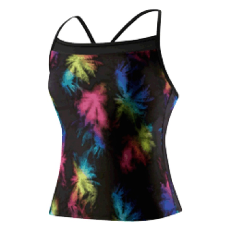 SPEEDO Pixel Palm Mesh Spliced Tankini