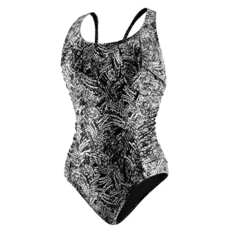SPEEDO Shirred Brilliant Swirl Princess Seam