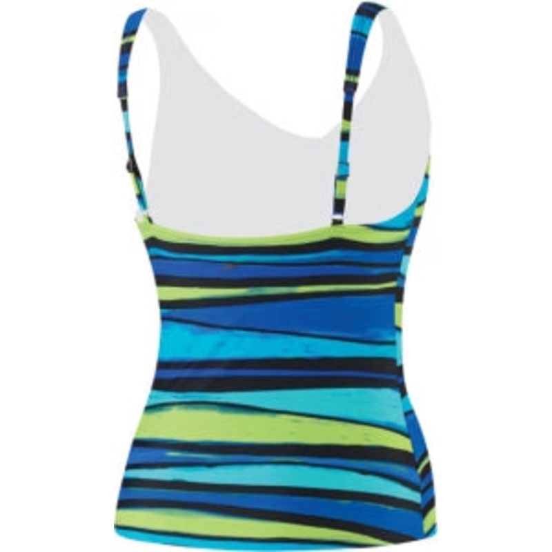 SPEEDO Woodblock Stripe Comfort Strap Tankini