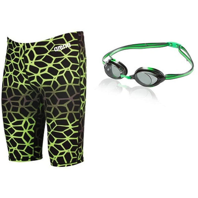 ARENA Powerskin ST Limited Edition Powerskin Jammer Vanquisher 2.0 Goggle Bundle(Random Color will be ship out )