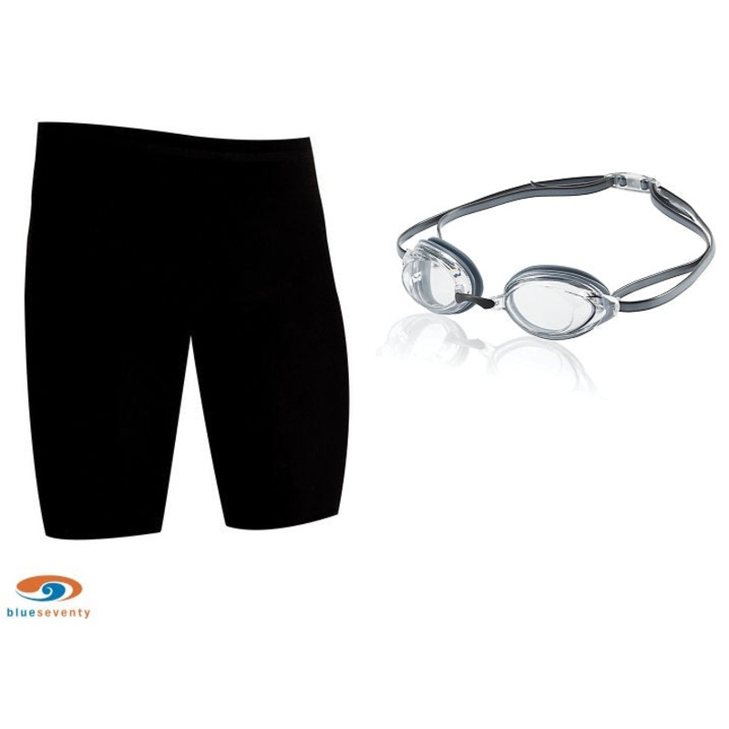 BLUESEVENTY Nero TX Men's Jammer Vanquisher 2.0 Goggle Bundle(Random Color will be ship out )