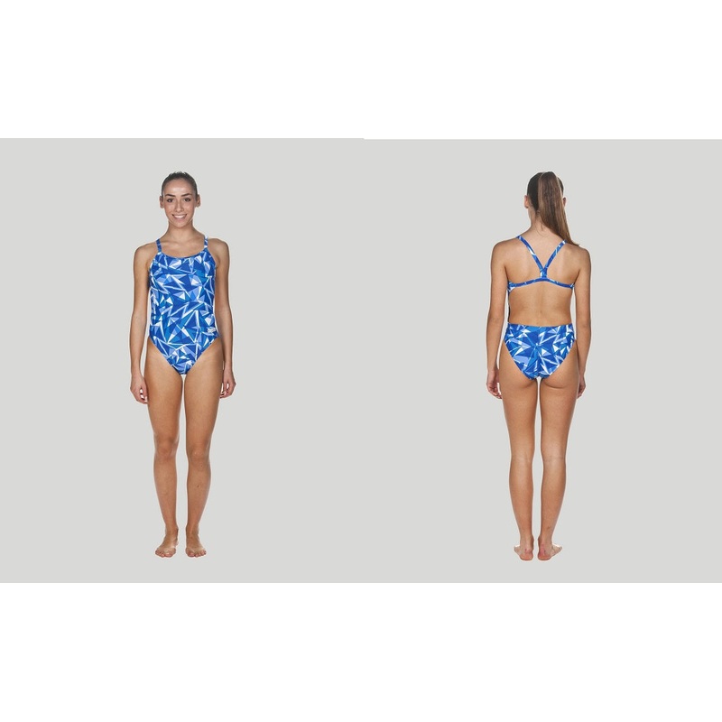 Broadlands Piranhas_2021_Shattered Glass Challenged Back One Piece Swimsuit