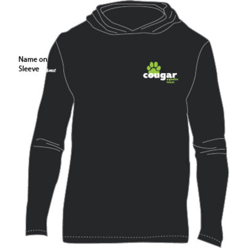 Cougar Aquatic Team - Anvil - Women's Lightweight Long Sleeve Hooded T-Shirt
