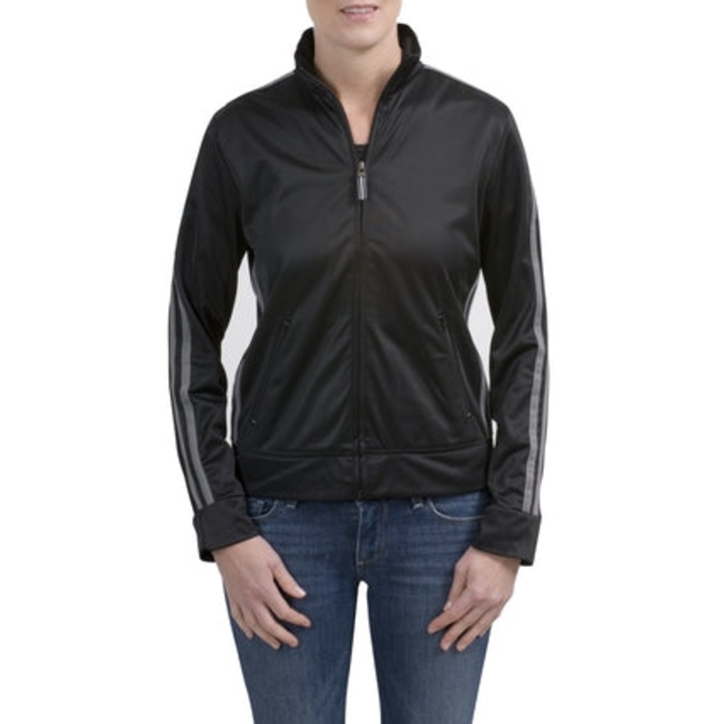 District Threads - Ladies Track Jacket with Stripe.  DT501