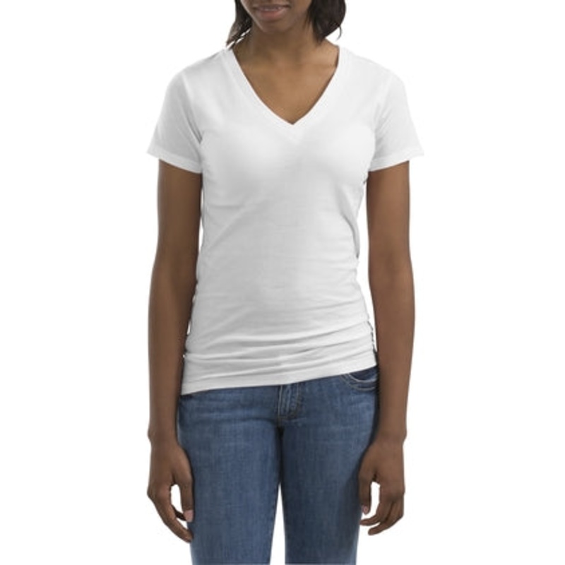NEW  District Threads - Ladies Perfect Weight V-Neck Tee.  DT2170