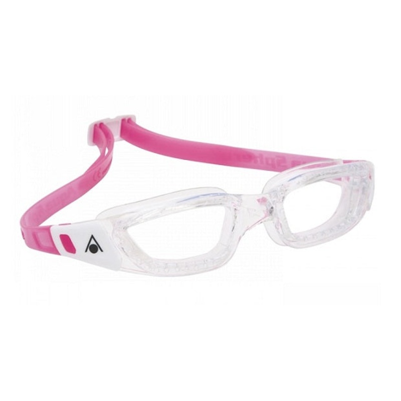 AQUA SPHERE Kameleon Jr Clear Lens Goggle - White/Pink