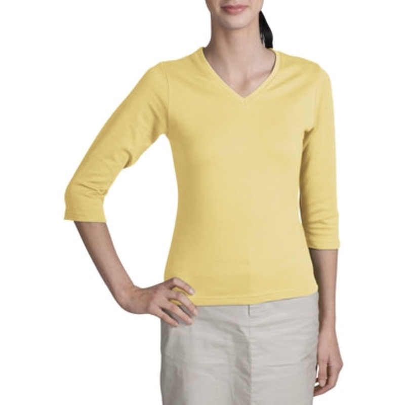 Port Authority - Ladies 3/4 Sleeve V-Neck T-Shirt.  L341V
