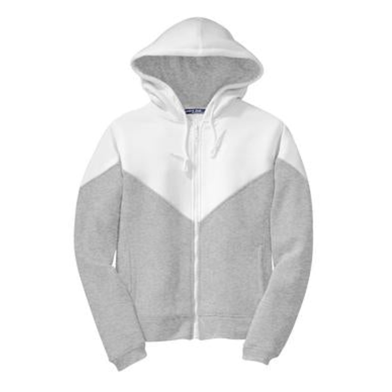 Sport-Tek - Ladies Colorblock Full Zip Hooded Sweatshirt.  L264