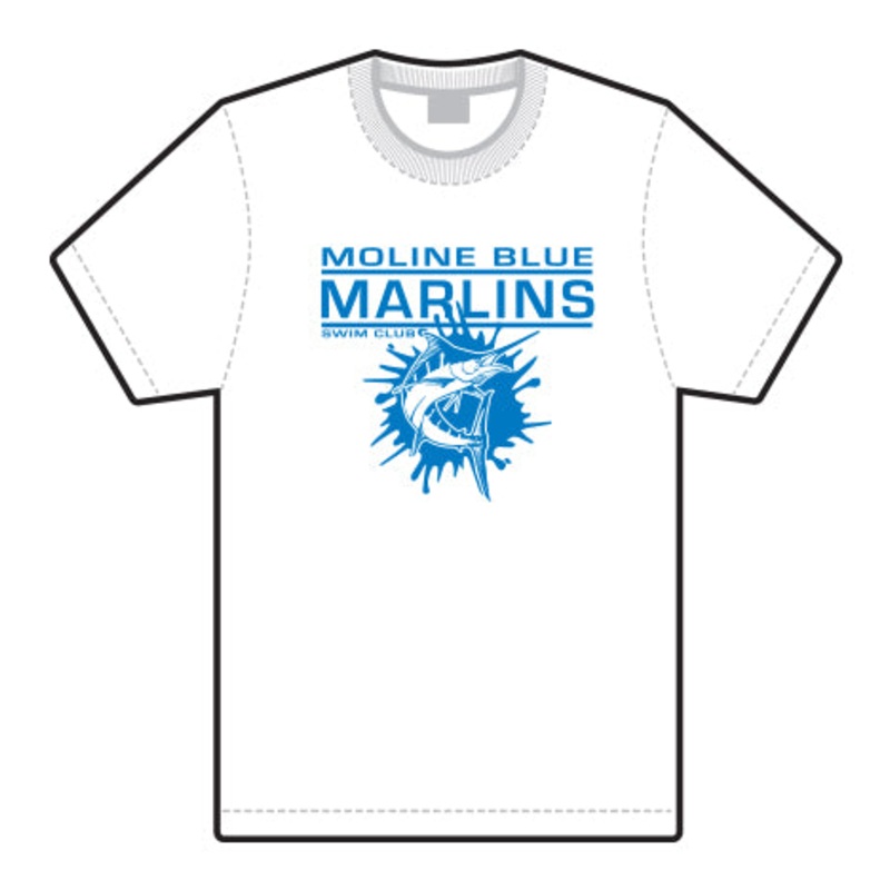 Moline Blue Marlins - Team T-Shirt 100% Cotton
