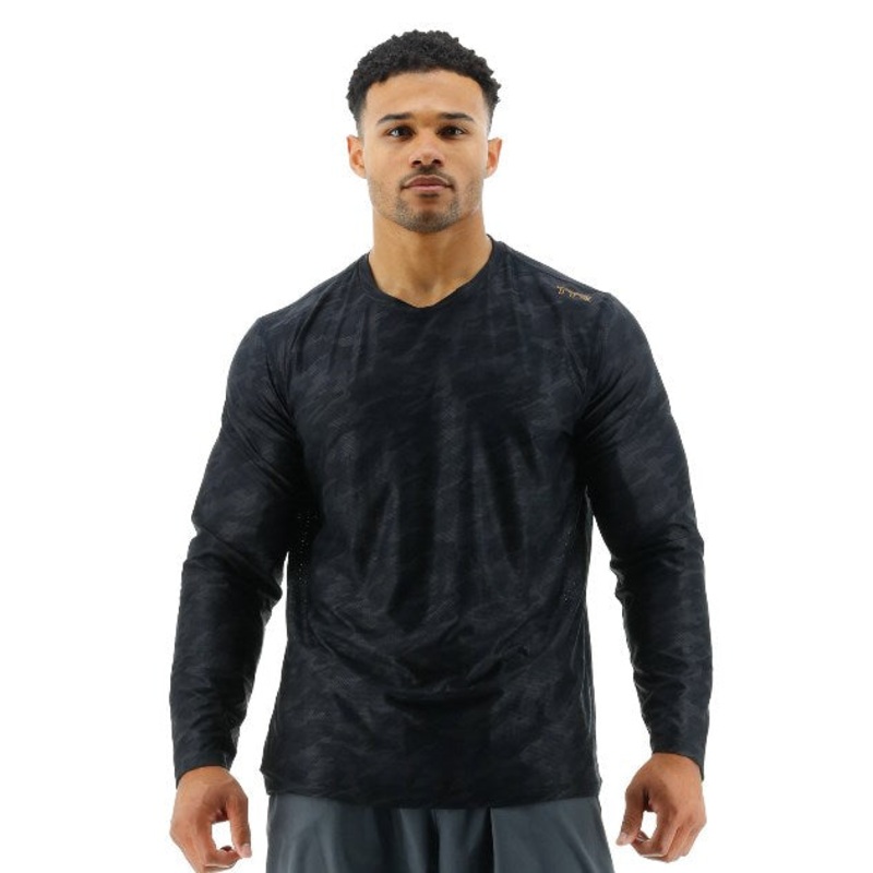 TYR Mens Blackout Camo Airtech Long Sleeve Tee