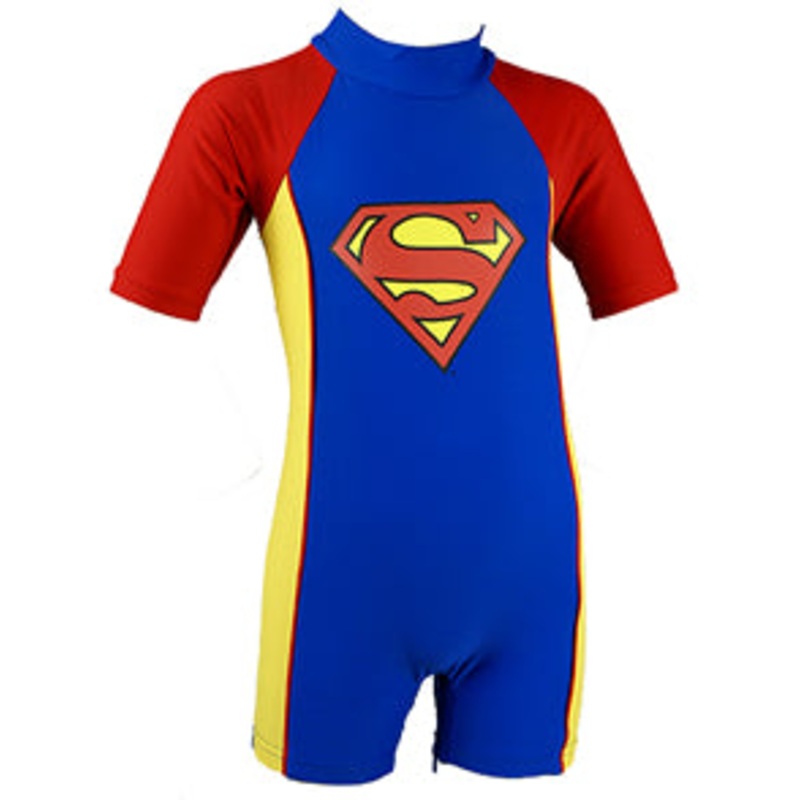 SUNSMART SUPERMAN UV 1 Piece Swimwear w/Towel Cape
