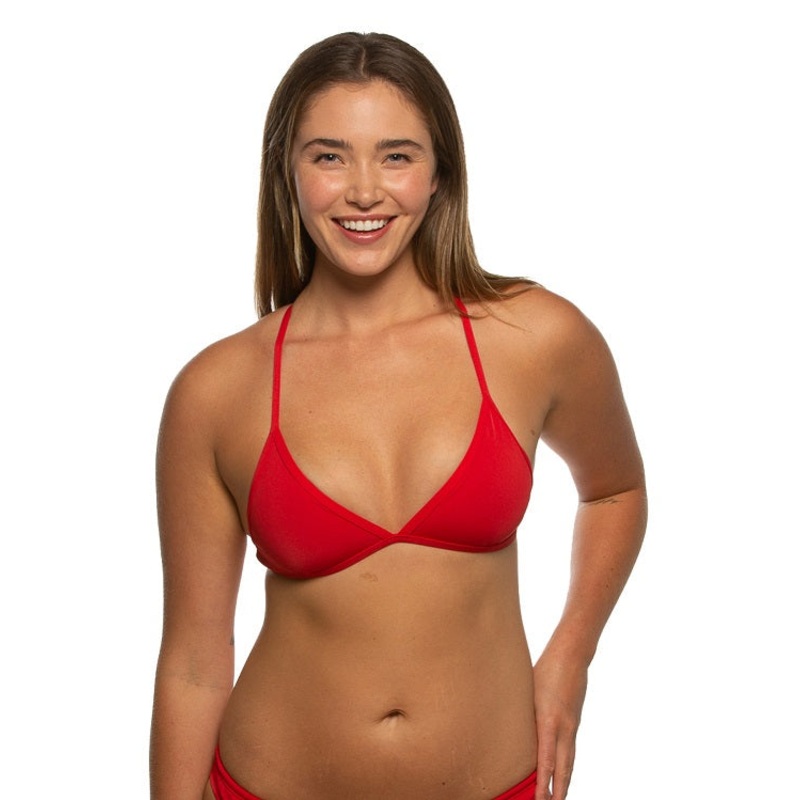 JOLYN Triangle Bikini Top - Red