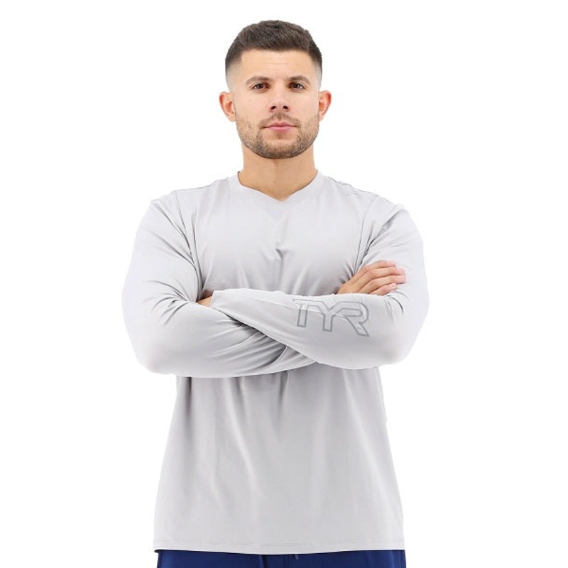 TYR Mens Sun Defense Long Sleeve Shirt