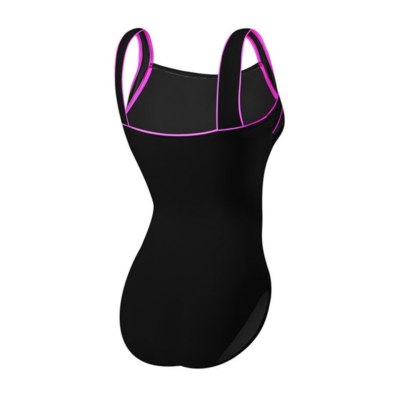 TYR Pink Solid Square Neck
