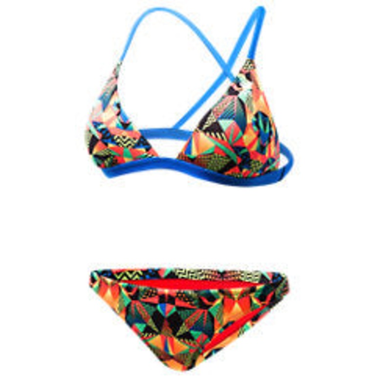 TYR Women's The Grizz Triangle Bikini Bra with 1 Inch Bottom