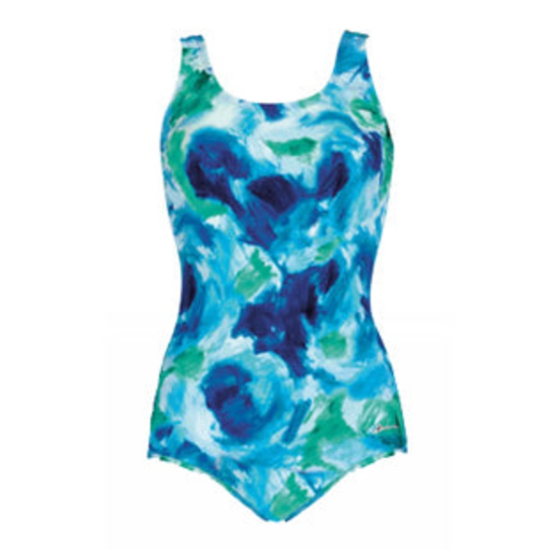 OCEAN Conservative Scoop Back with Skirt - Bella Rose (Size 18 Only)