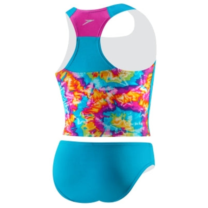 SPEEDO Kaleidoscope Tie Dye Racerback Tankini 2-PC