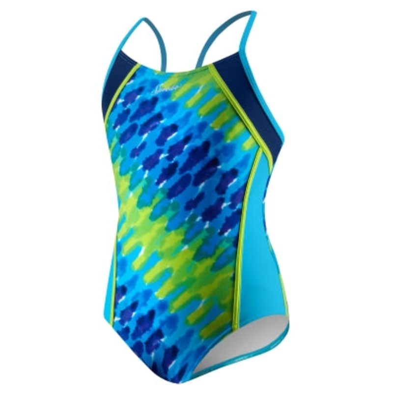SPEEDO Tie Dye Raindrops Side Splice (7-16)