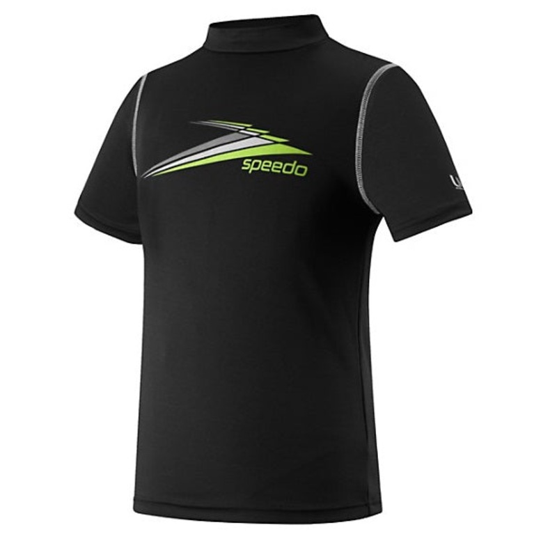 SPEEDO Boys Fractal Boom Short Sleeve Swim Shirt (8-20)