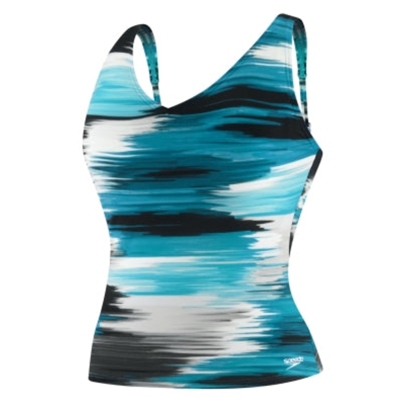 SPEEDO Brushed Stripe Comfort Strap Tankini - Speedo? Endurance+