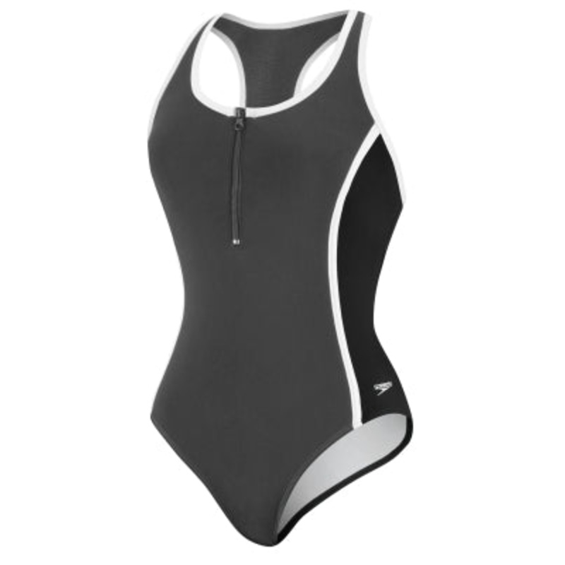 SPEEDO Color Blocked Zip Front