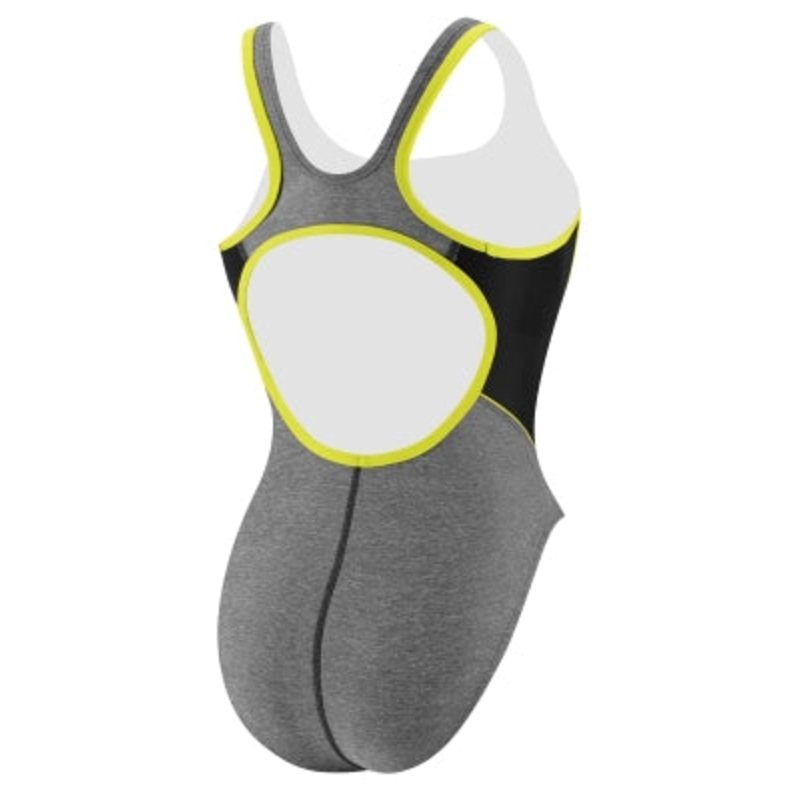 SPEEDO Heathered Muscleback One-Piece - Contemporary