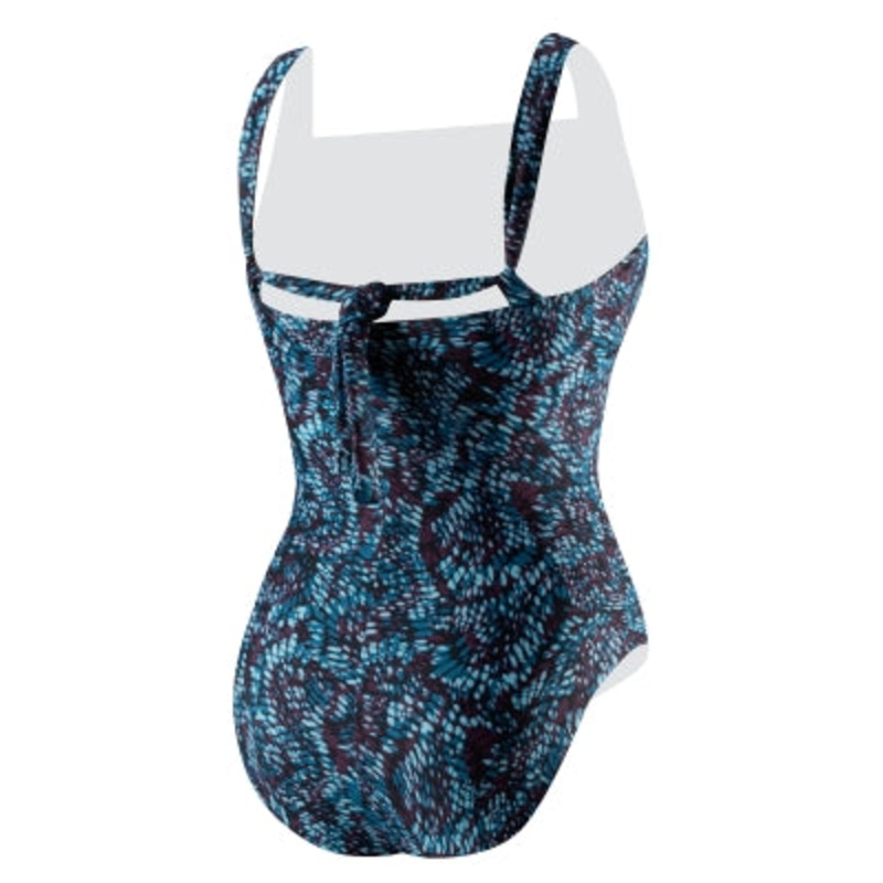 SPEEDO Printed Shirred Switch Back w/360 Core Control