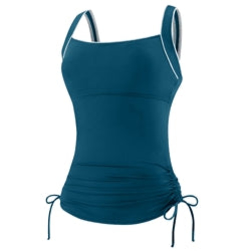SPEEDO Solid Side Shirred Tankini Top