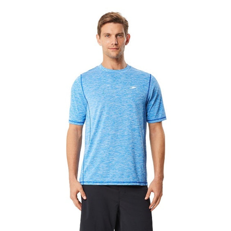 Speedo Men's Space Dye Short Sleeve Swim Top