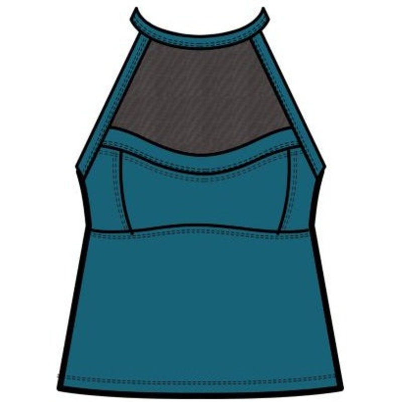 Speedo Mesh Panel Cross Back Tankini (Plus Size)