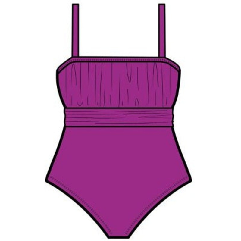 Speedo Shirred Empire One Piece (Plus Size)