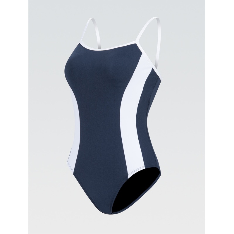 DOLFIN Women's Aquashape Black Straight Back Moderate Lap Suit One Piece Swimsuit