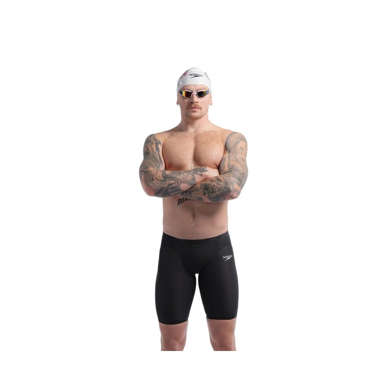 Speedo2.0ChampSuits-SPEEDO Men's LZR Valor 2.0 High Waist Jammer Tech Suit Swimsuit