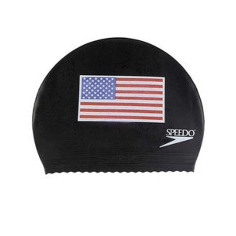 SPEEDO American Latex Flag Cap (Available in Black or White)