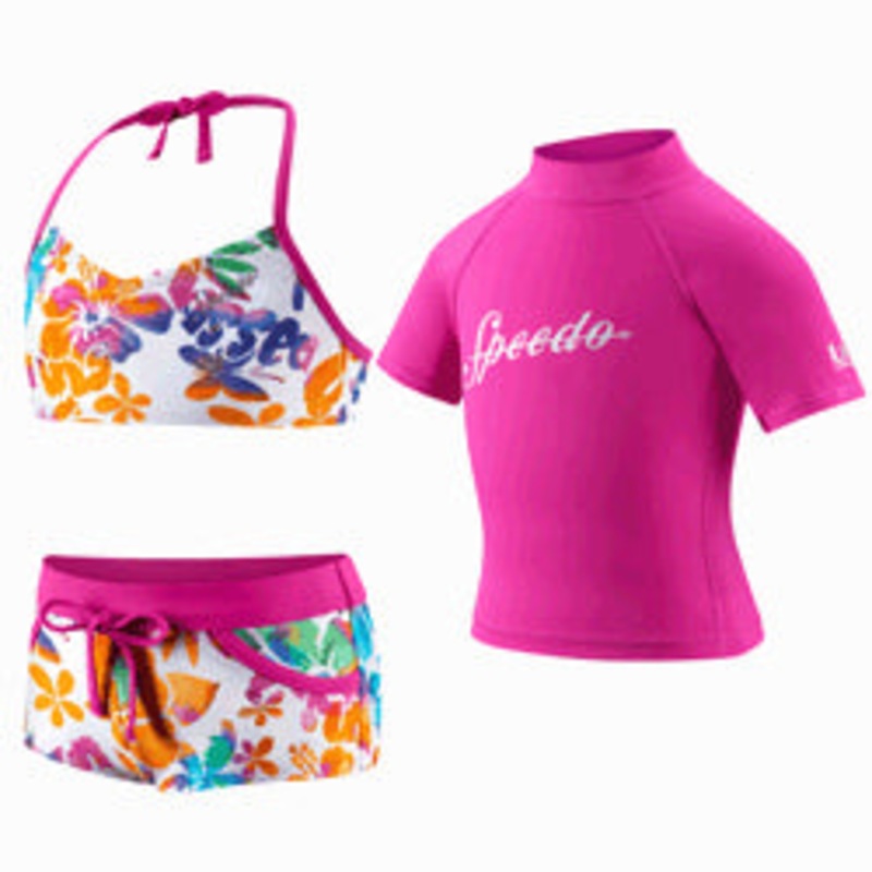 SPEEDO Girls 3 Piece Hana Surf Tye Dye Rashguard