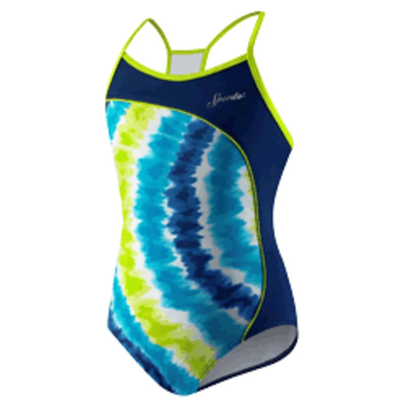 SPEEDO Girls Atomic Tye Dye Spliced Duo Back