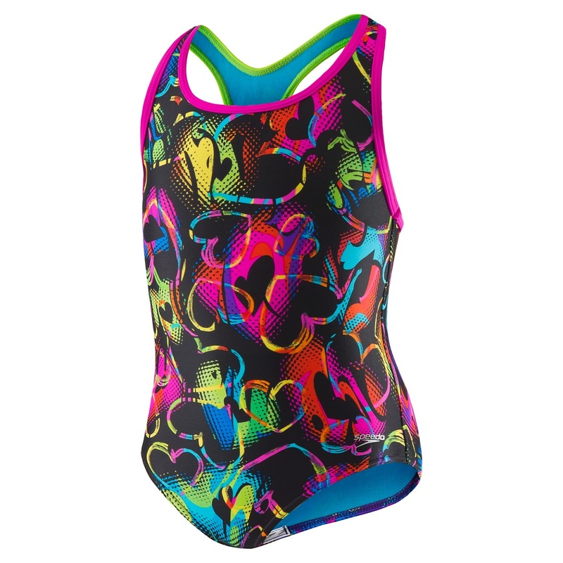 SPEEDO Girls Neon Love Keyhole Thick Strap (4-6X)